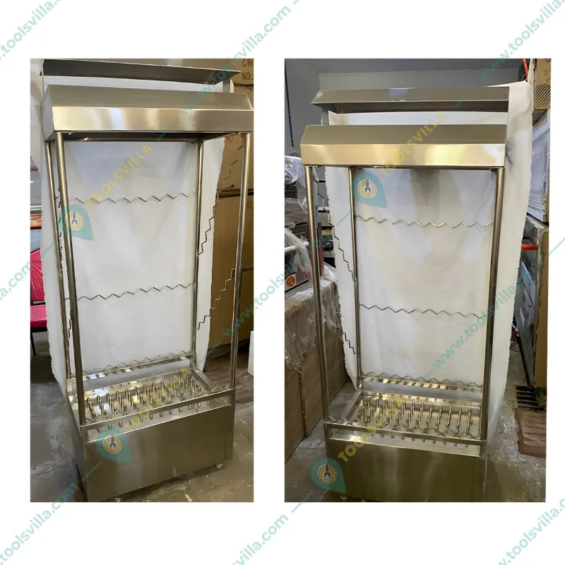 Commercial SS Gas Operated 10 Skewers Barbeque Grill Machine